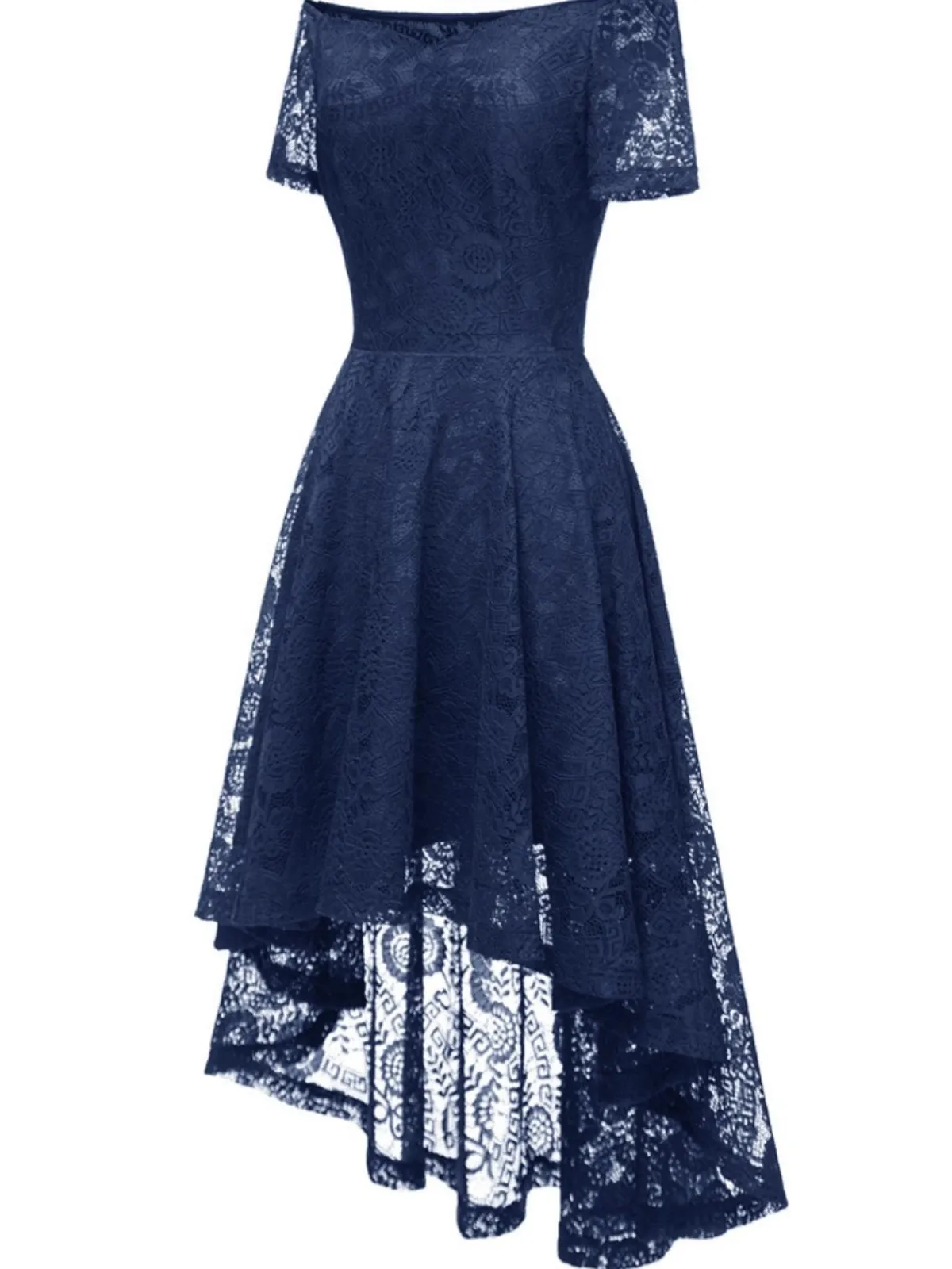 New Retro Stage 1950s Off-shoulder Floral Lace Dress