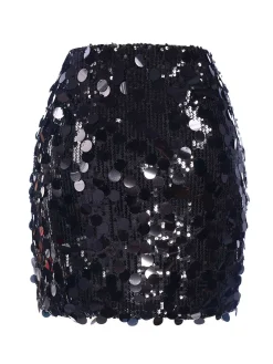 Online Retro Stage 1980s Party Sequined Mini Pencil Skirt