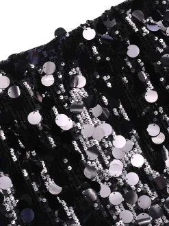 Online Retro Stage 1980s Party Sequined Mini Pencil Skirt