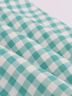Discount Retro Stage 1950s Plaid Bow Pockets Lapel Dress