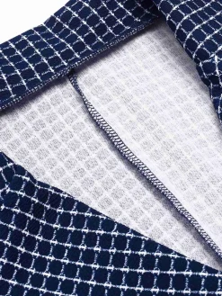 New Retro Stage 1950s Plaid Notch Lapel Double Breasted Coat