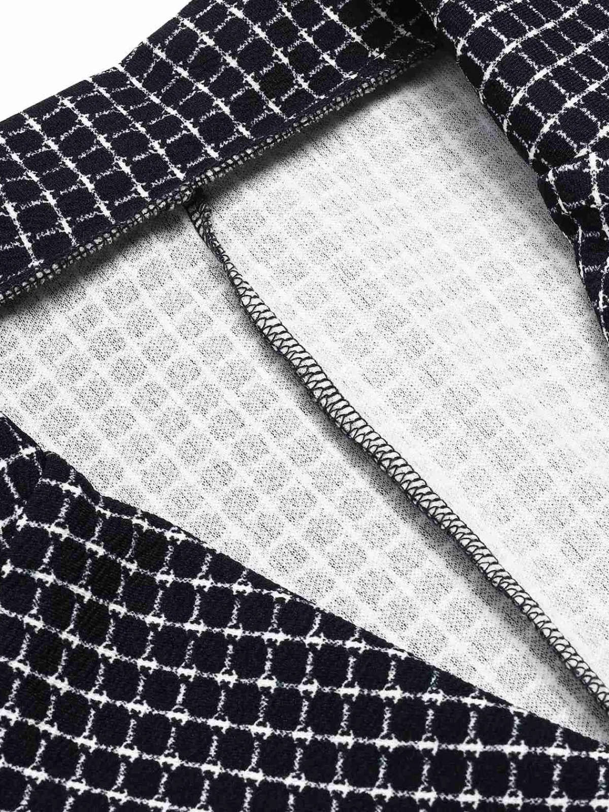 New Retro Stage 1950s Plaid Notch Lapel Double Breasted Coat