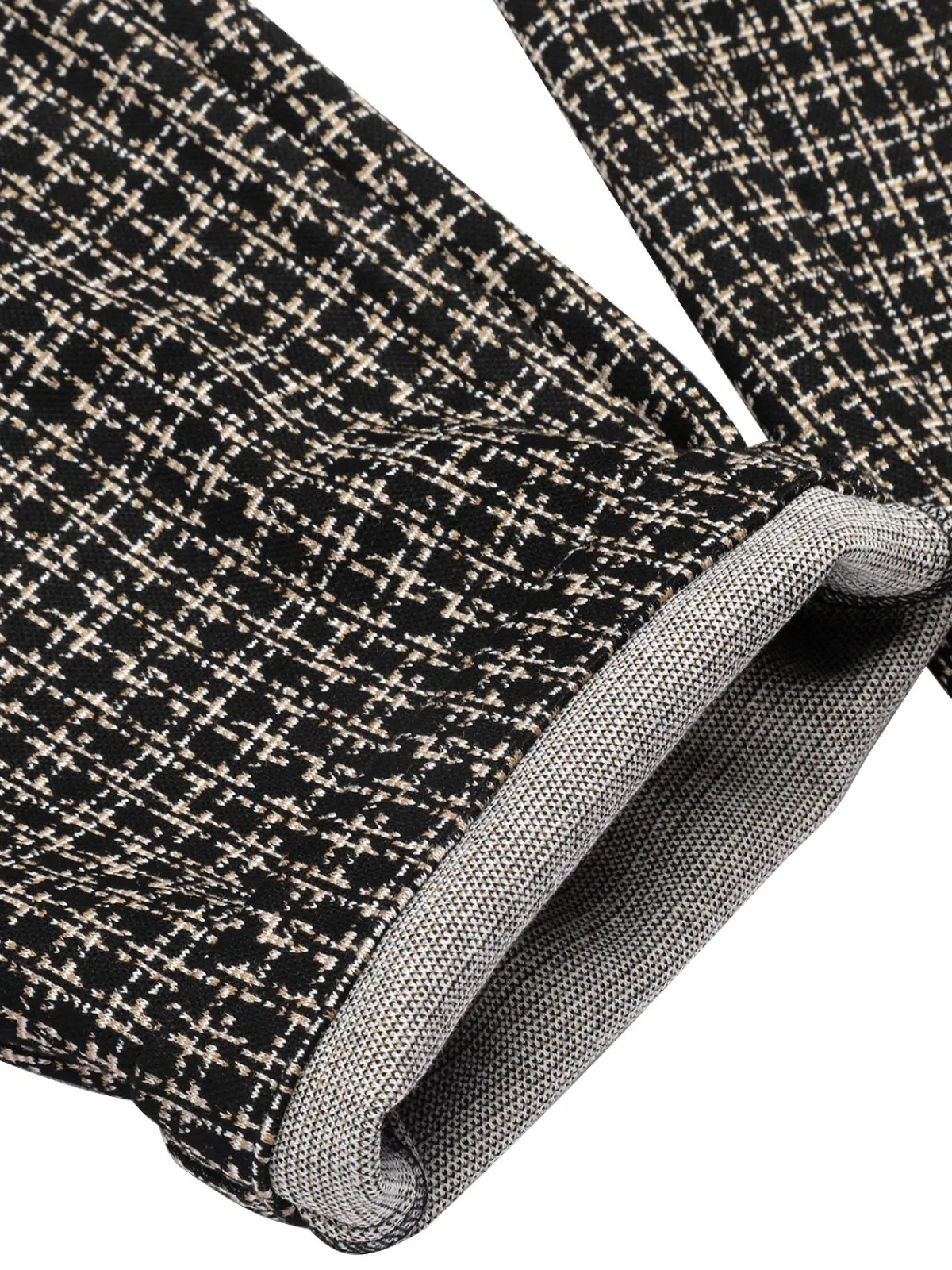 Hot Retro Stage 1950s Plaid Pencil Suspender Pants Black