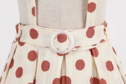 Clearance Retro Stage 1950s Polka Dot Belt Suspender Swing Skirt