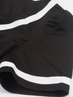 Online Retro Stage 1950s Polka Dot Belted Patchwork Dress Black