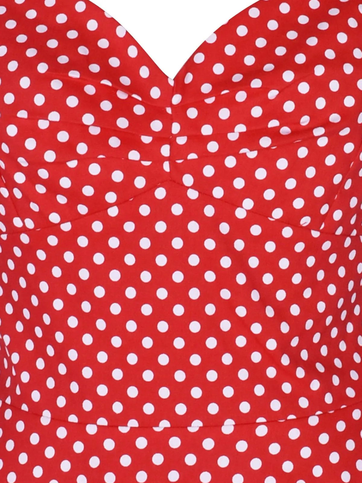 Clearance Retro Stage 1950s Polka Dot Halter Swing Dress Red