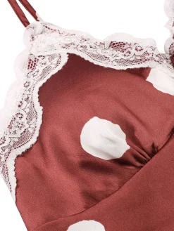 New Retro Stage 1950s Polka Dot Lace Camisole Sleepwear