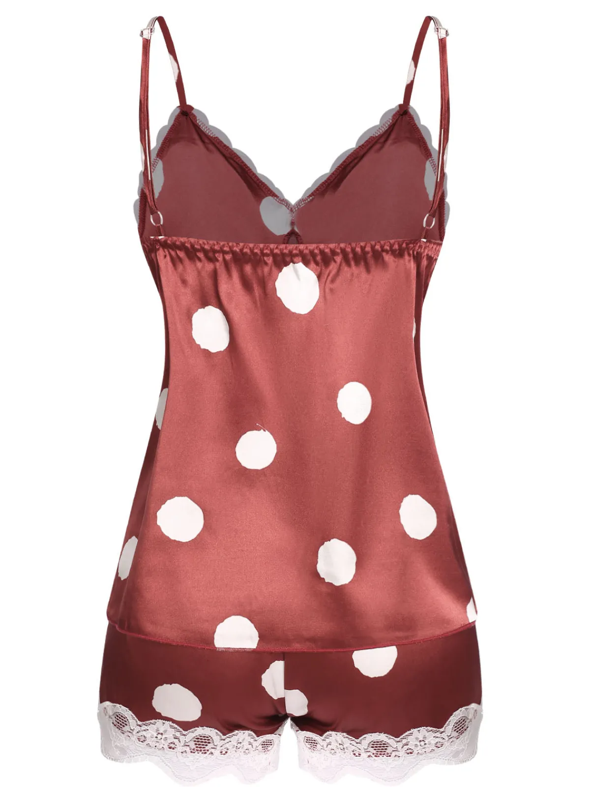 Best Retro Stage 1950s Polka Dot Lace Camisole Sleepwear