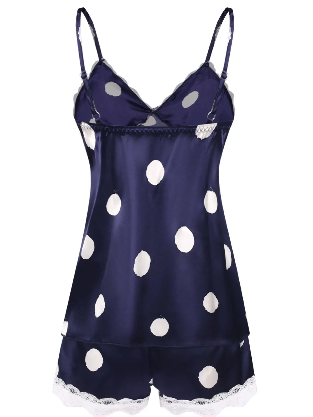 Best Retro Stage 1950s Polka Dot Lace Camisole Sleepwear