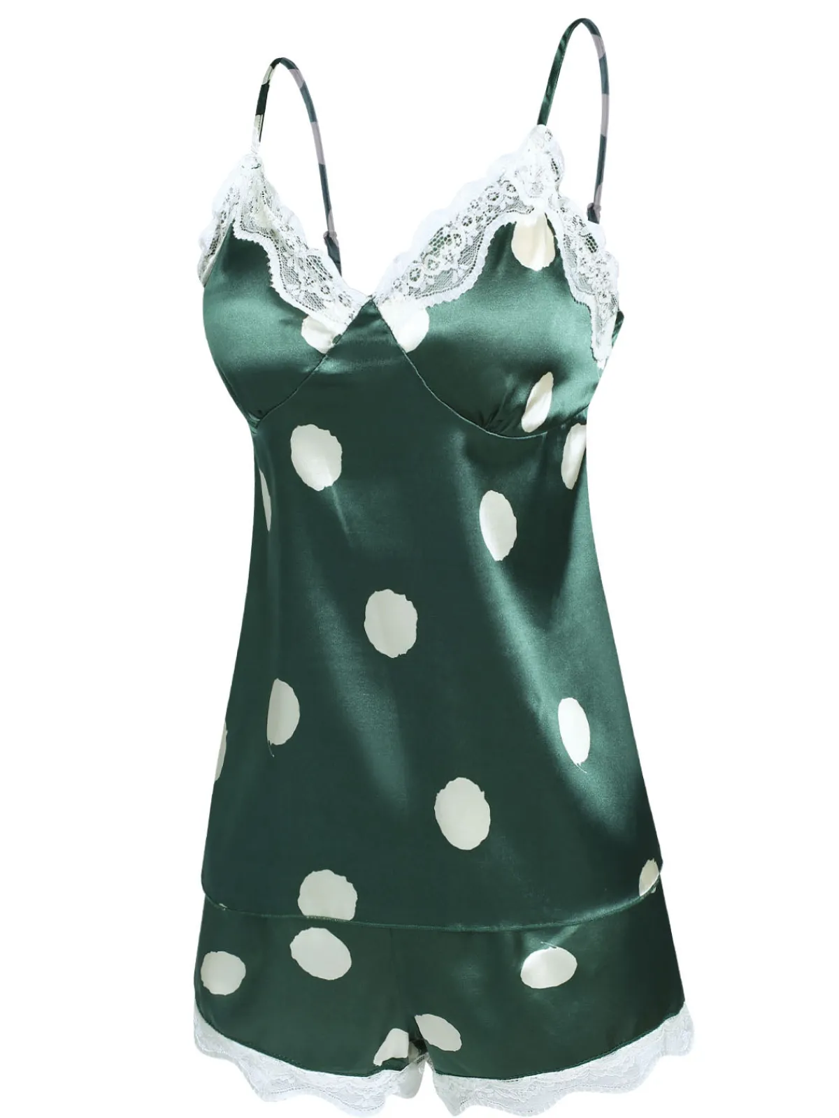 Best Retro Stage 1950s Polka Dot Lace Camisole Sleepwear