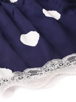 Hot Retro Stage 1950s Polka Dot Lace Camisole Sleepwear