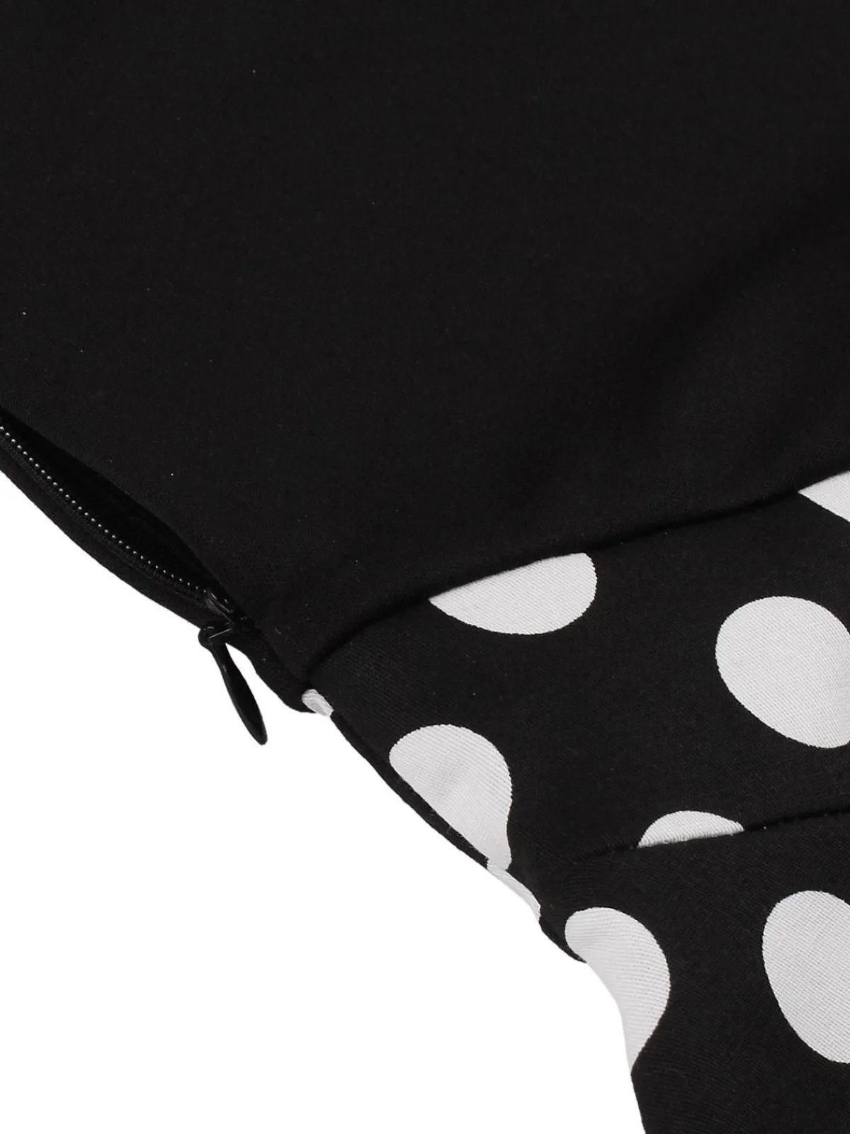 Clearance Retro Stage 1950s Polka Dot Patchwork Short Sleeves Dress