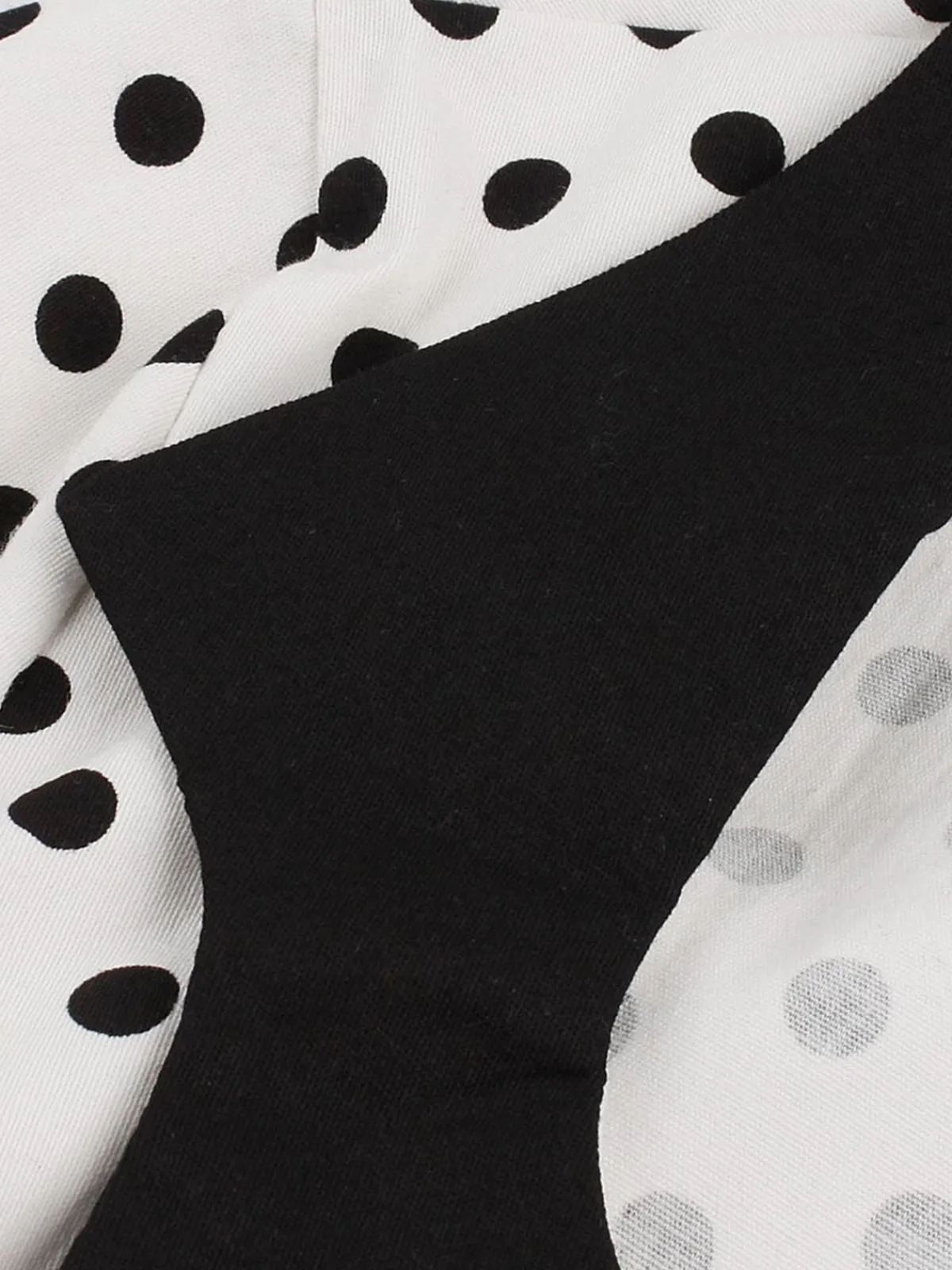 Hot Retro Stage 1950s Polka Dot Patchwork Swing Dress