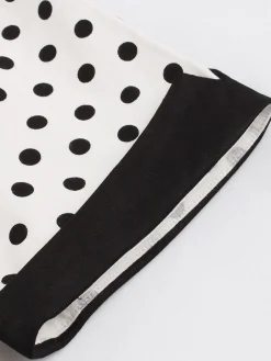 Discount Retro Stage 1950s Polka Dot Patchwork Swing Dress