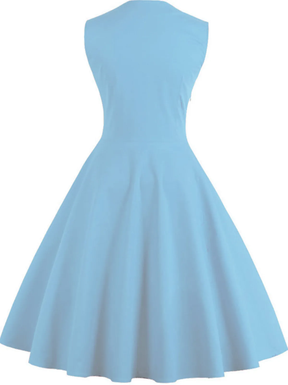 Outlet Retro Stage 1950s Polka Dots Lapel Patchwork Swing Dress