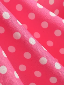 Clearance Retro Stage 1950s Polka Dots Patchwork Ribbon Strap Dress