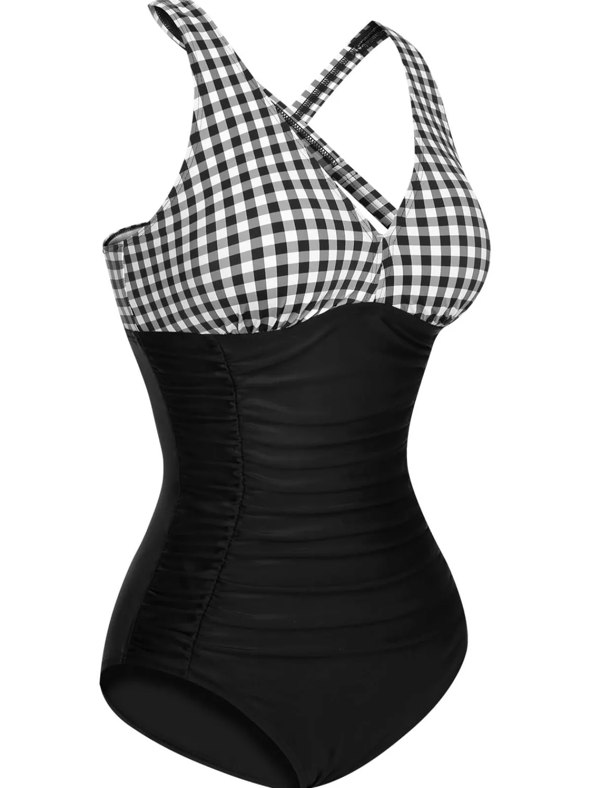 Fashion Retro Stage 1950s Printed One-Piece Swimsuit