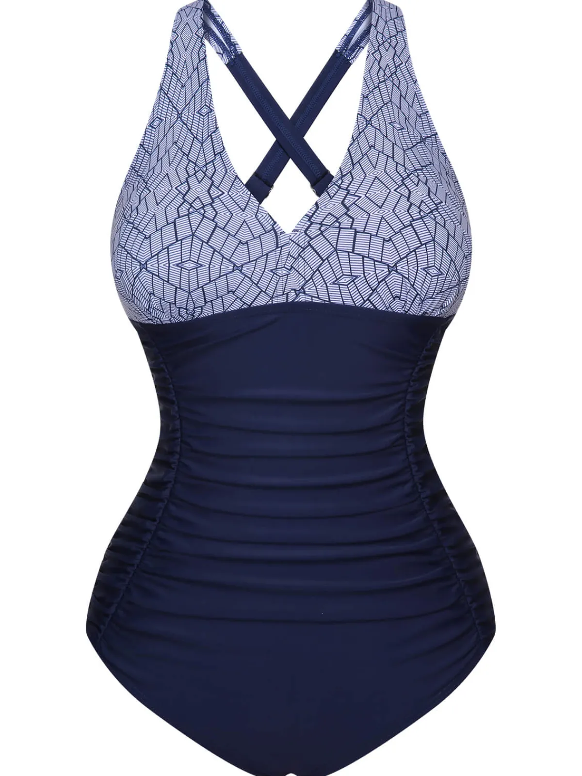 Fashion Retro Stage 1950s Printed One-Piece Swimsuit
