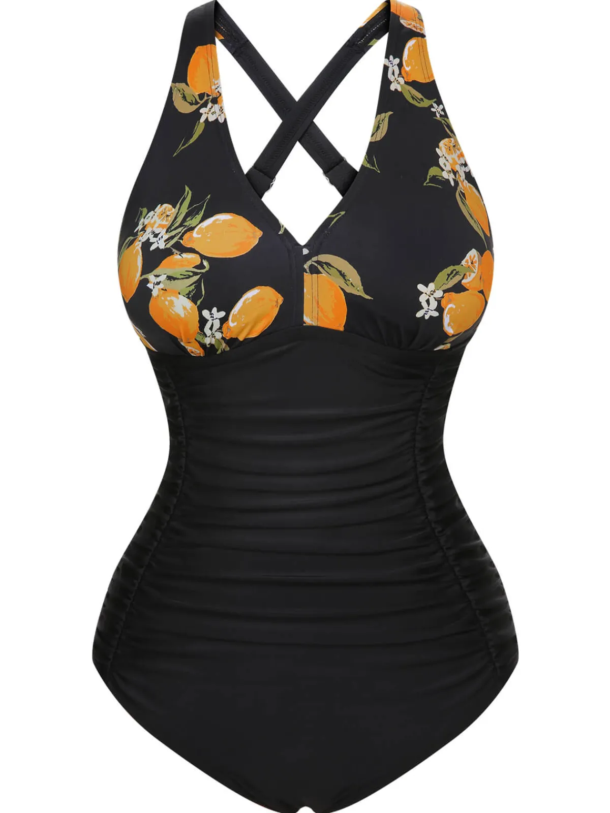 Fashion Retro Stage 1950s Printed One-Piece Swimsuit