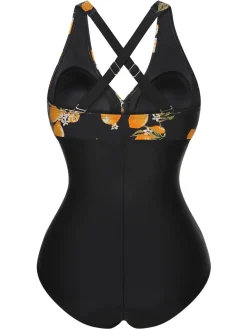 Fashion Retro Stage 1950s Printed One-Piece Swimsuit