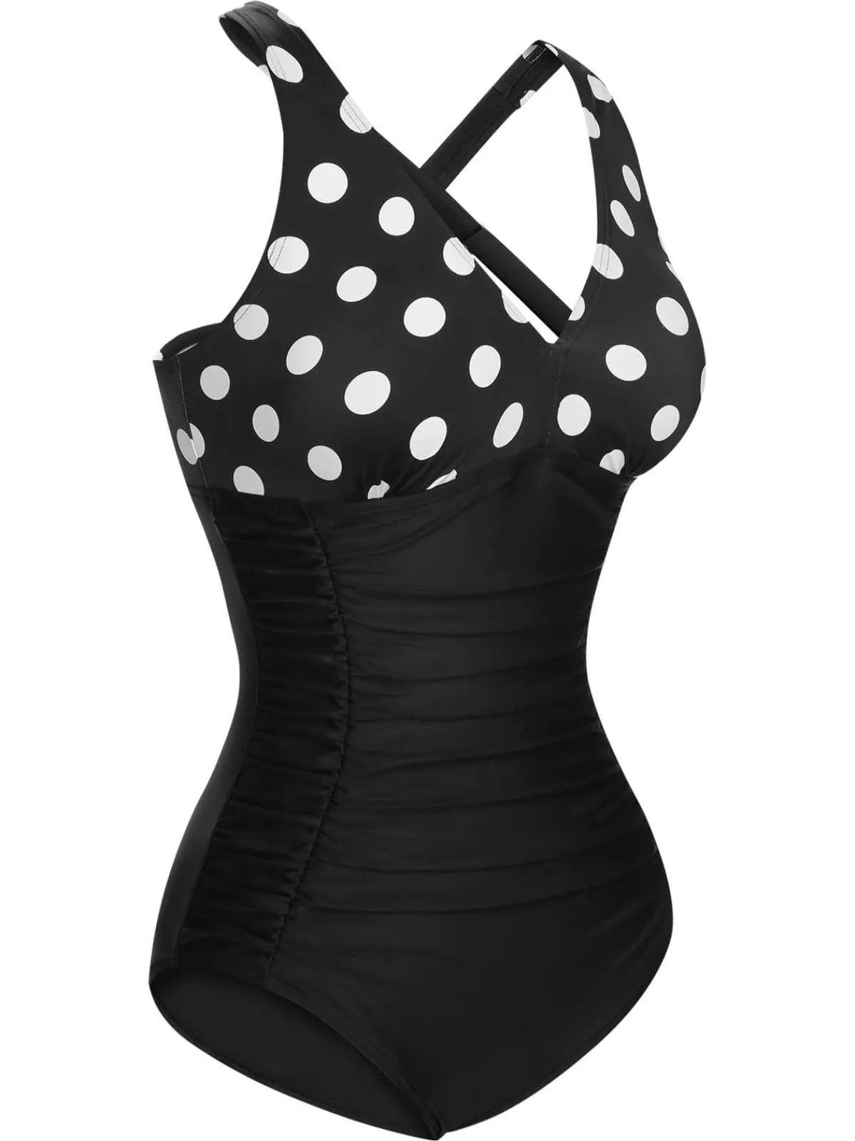 Fashion Retro Stage 1950s Printed One-Piece Swimsuit
