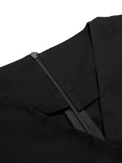 Outlet Retro Stage 1930s Puff Short Sleeve Wide Leg Jumpsuit