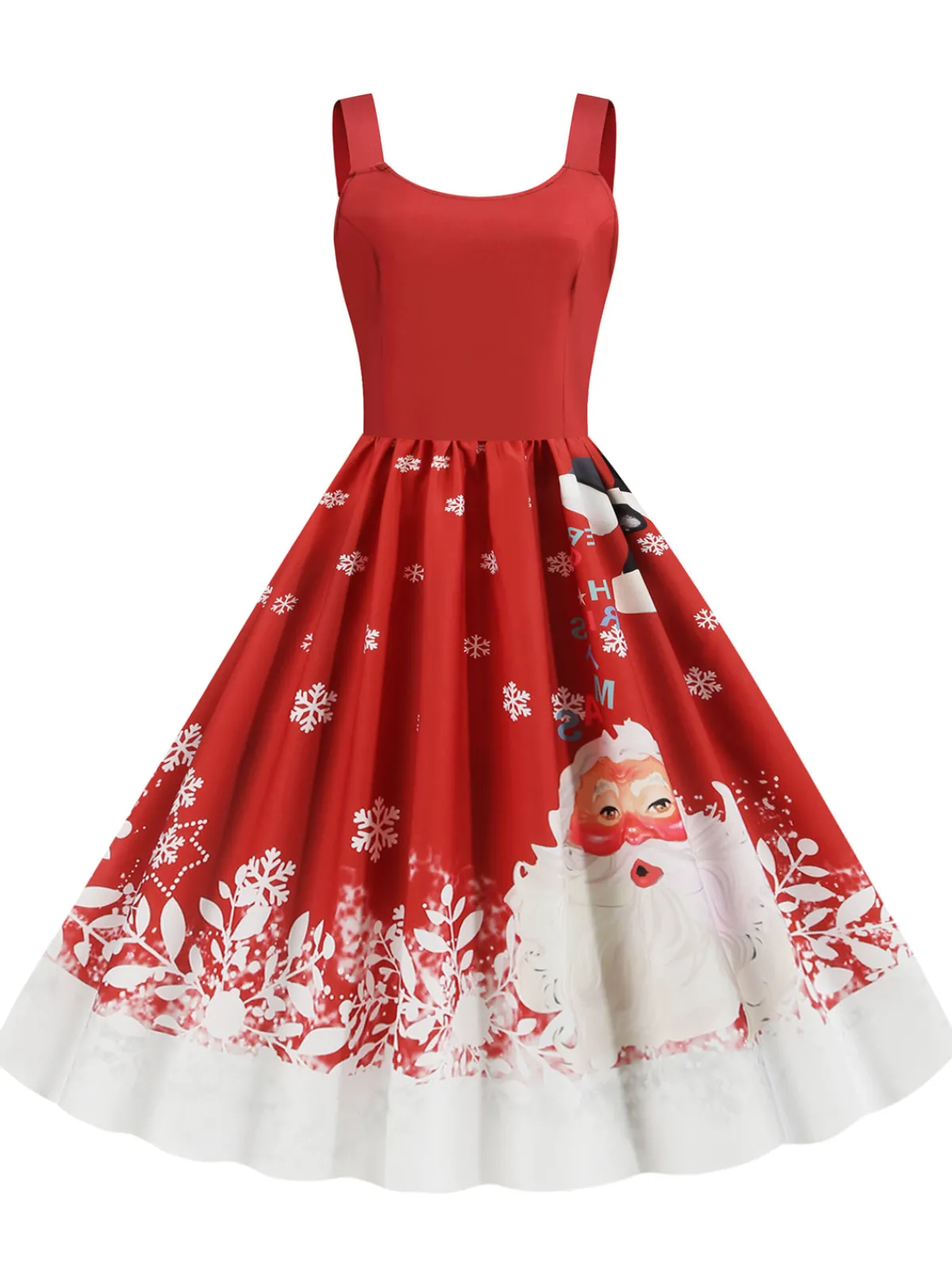 Outlet Retro Stage 1950s Retro Christmas Santa Claus Swing Dress