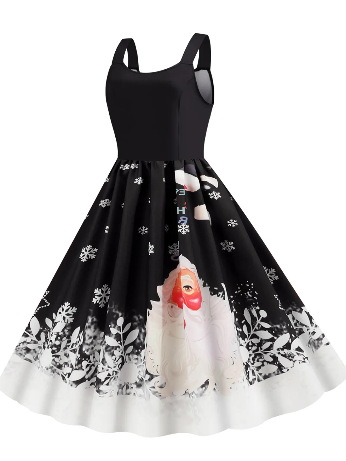 Outlet Retro Stage 1950s Retro Christmas Santa Claus Swing Dress