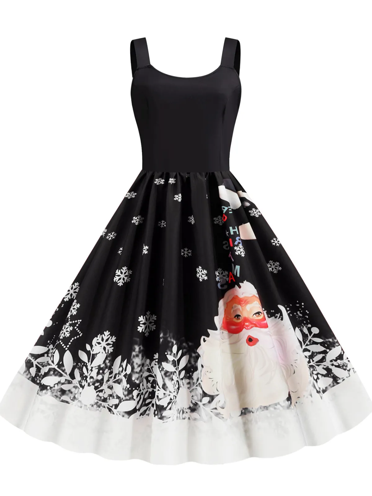 Outlet Retro Stage 1950s Retro Christmas Santa Claus Swing Dress