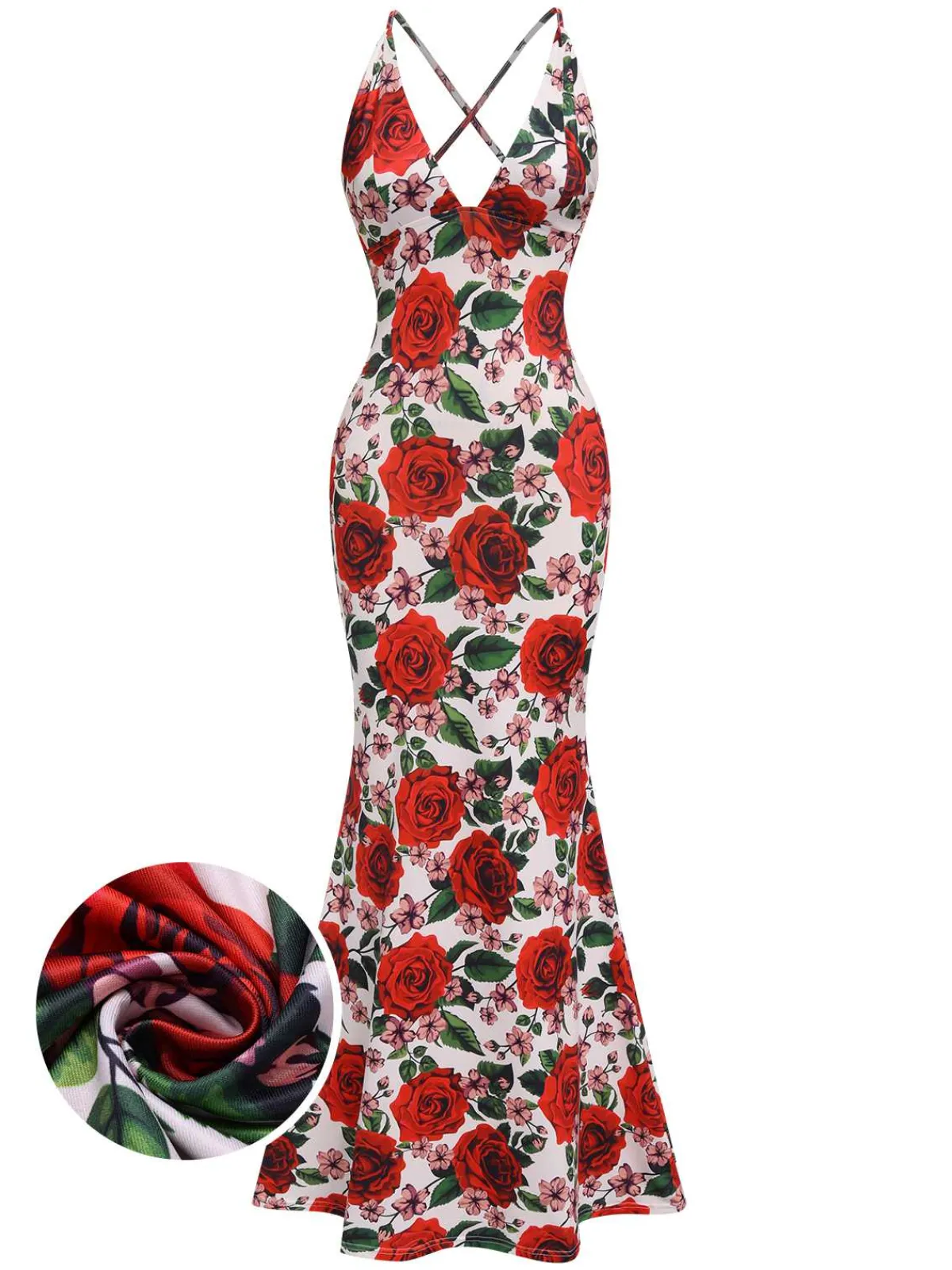Sale Retro Stage 1970s Halter Backless Dress Rose