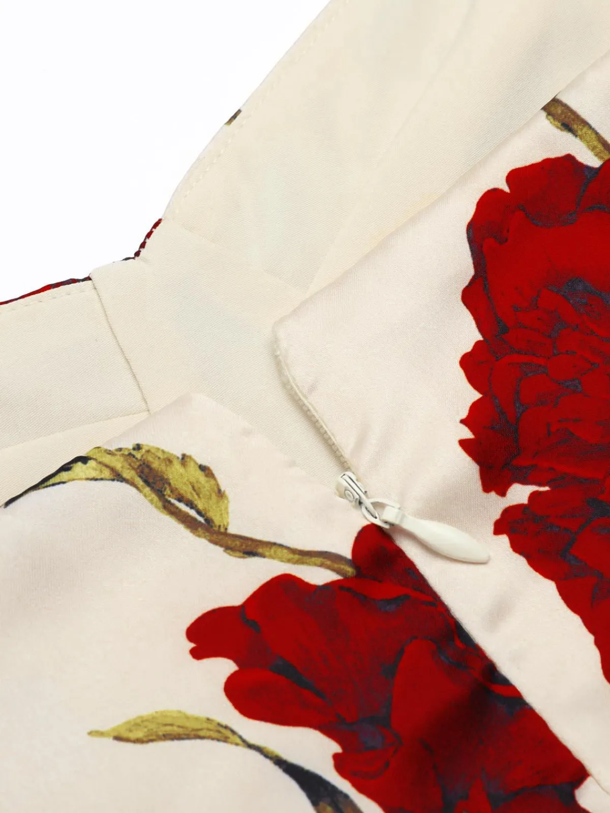 New Retro Stage 1960s Rose Suspender Pencil Dress As Picture