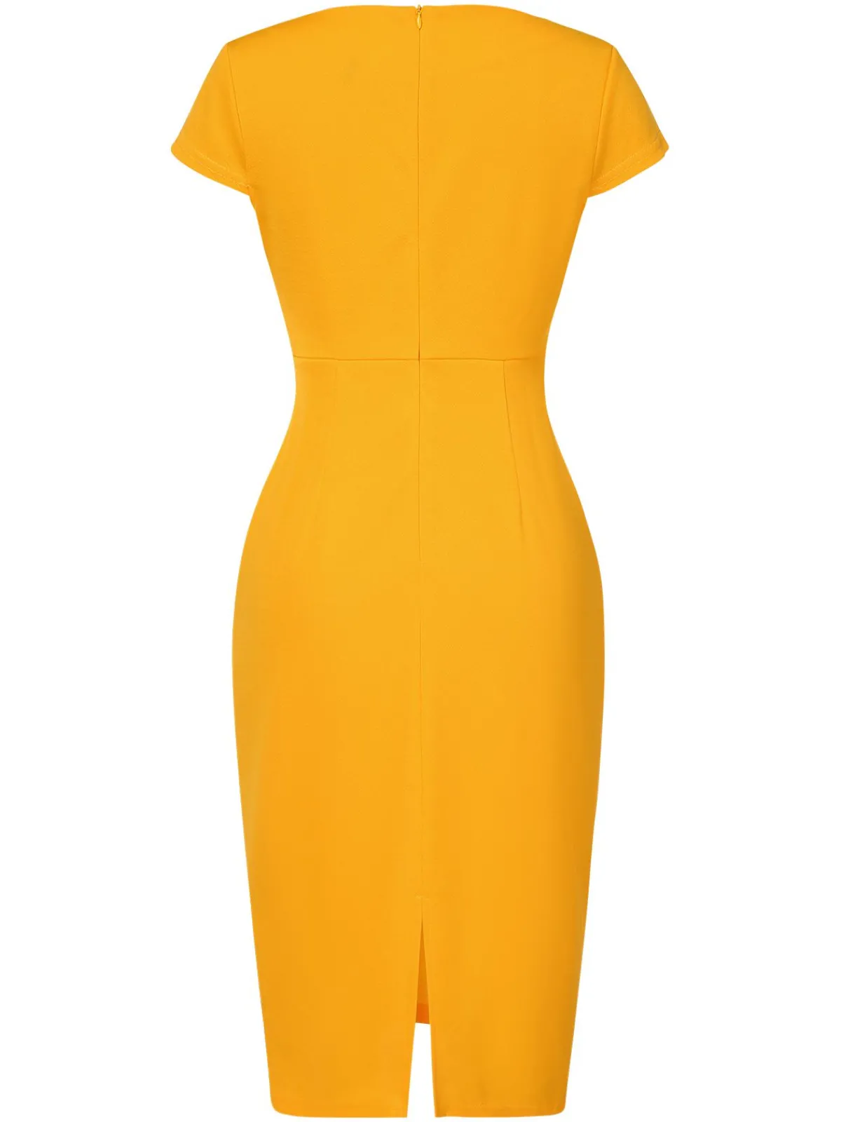 Best Retro Stage 1960s Round Neck Button Patchwork Wrap Dress