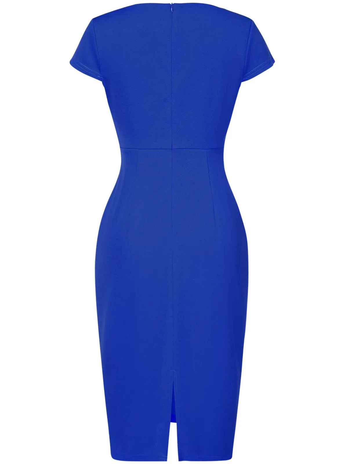Best Retro Stage 1960s Round Neck Button Patchwork Wrap Dress