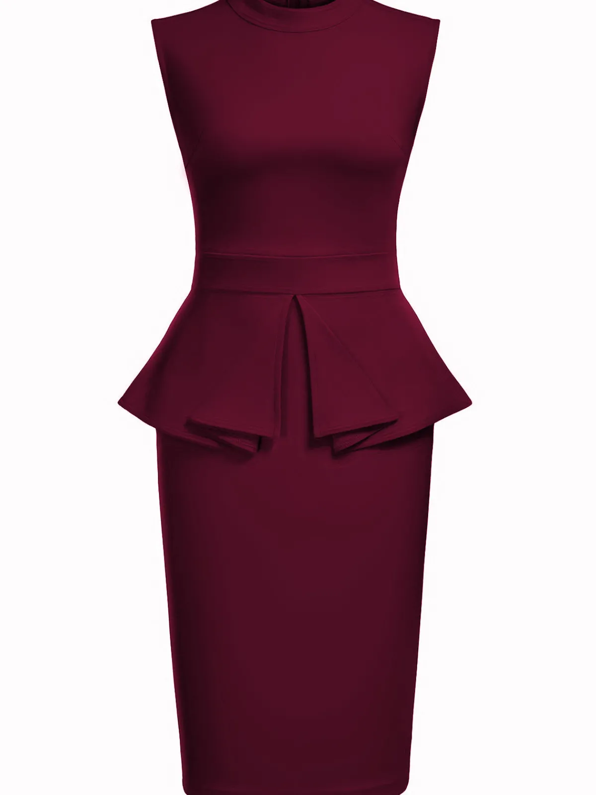 Sale Retro Stage 1960s Round Neck Patchwork Wrap Sleeveless Dress