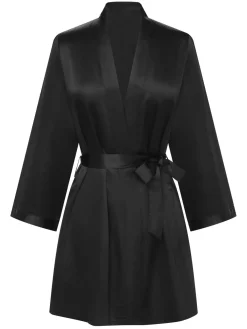 Best Retro Stage 1970s Satin Solid Belted Robes