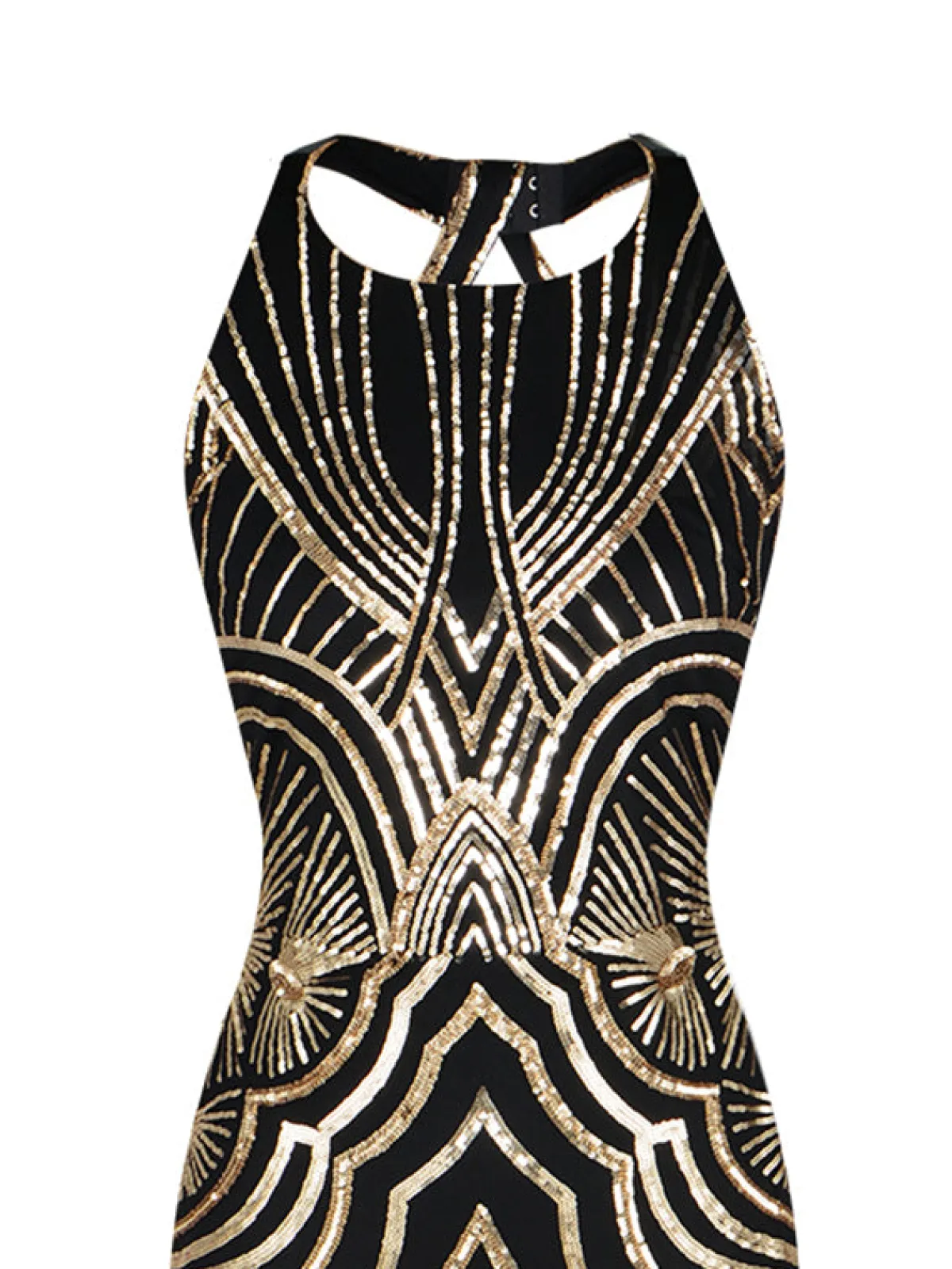 Outlet Retro Stage 1920s Sequin Backless Formal Dress