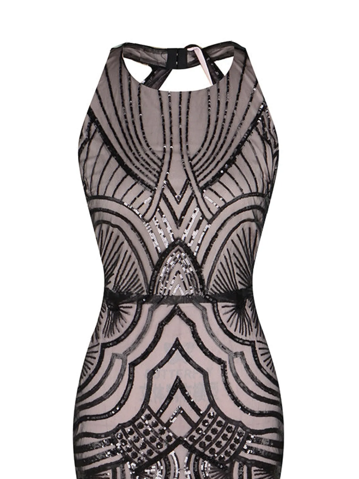 Outlet Retro Stage 1920s Sequin Backless Formal Dress