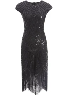 Fashion Retro Stage 1920s Sequin Beaded Fringed Dress