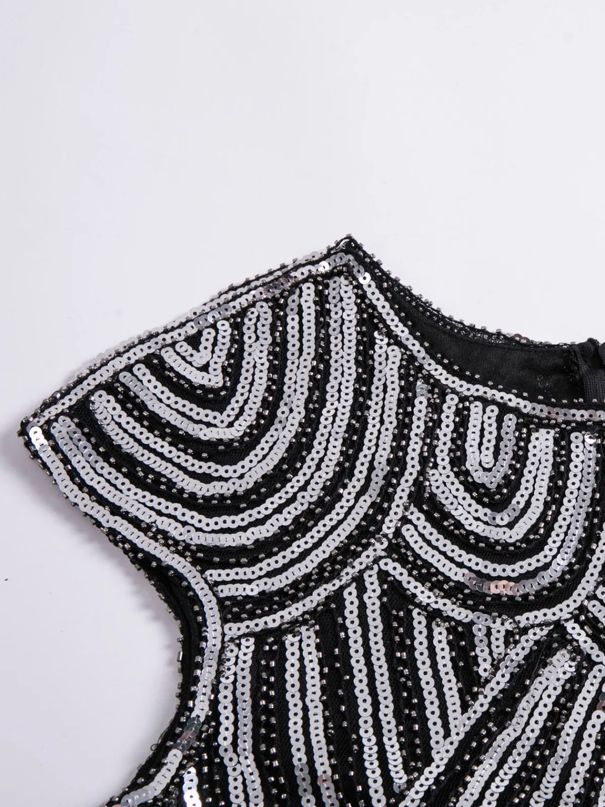 Discount Retro Stage 1920s Sequin Beaded Fringed Dress