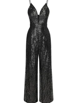 Best Retro Stage 1930s Sequined Shiny Slip Vintage Jumpsuit