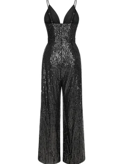 Best Retro Stage 1930s Sequined Shiny Slip Vintage Jumpsuit