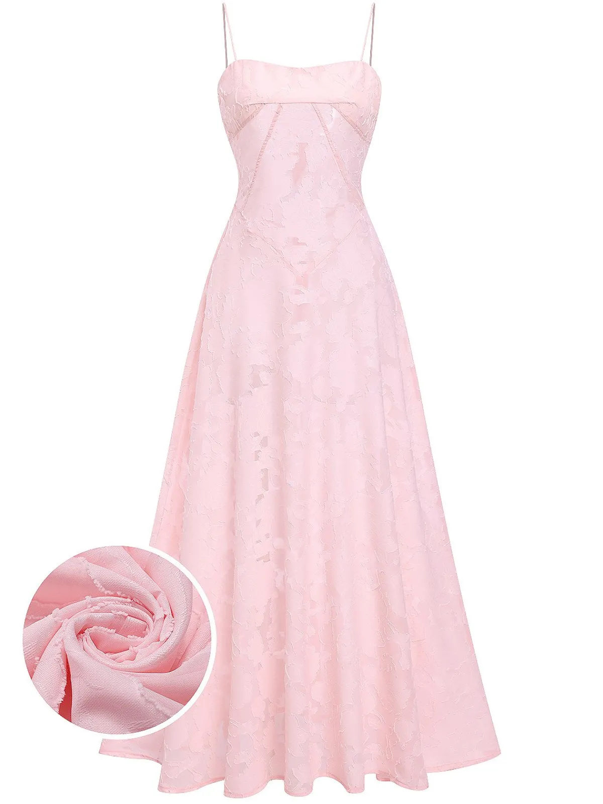 Clearance Retro Stage 1930s Sexy Sheer Floral Maxi Dress