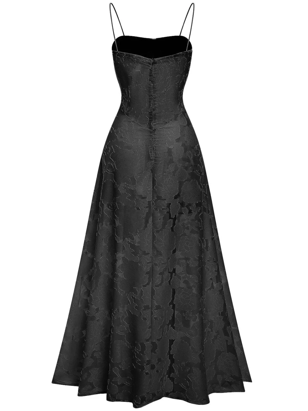 Clearance Retro Stage 1930s Sexy Sheer Floral Maxi Dress
