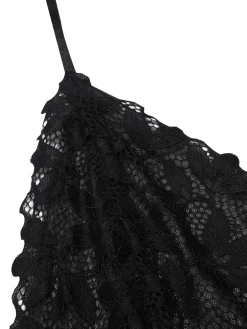 Best Retro Stage 1930s Sheer Lace Spaghetti Straps Nightgown