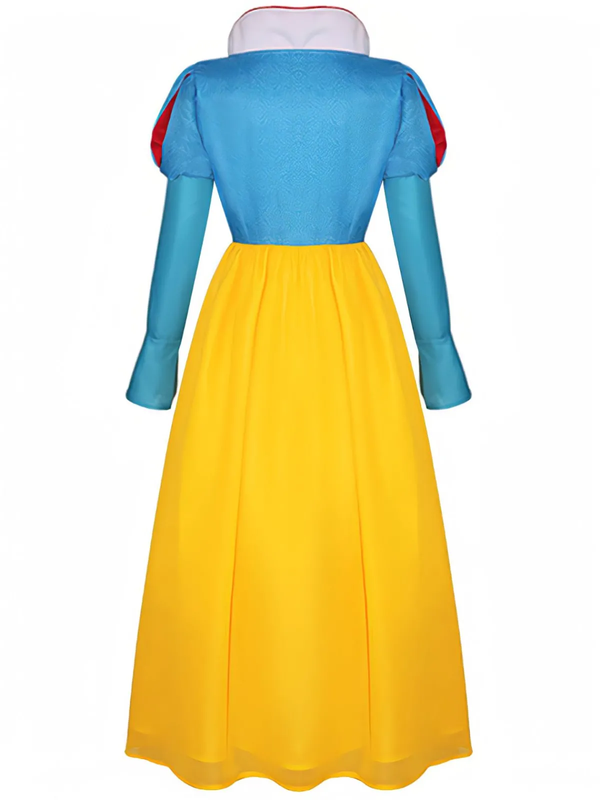 Fashion Retro Stage 1940s Snow White Style Mesh Patchwork Dress Yellow