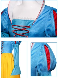 Fashion Retro Stage 1940s Snow White Style Mesh Patchwork Dress Yellow