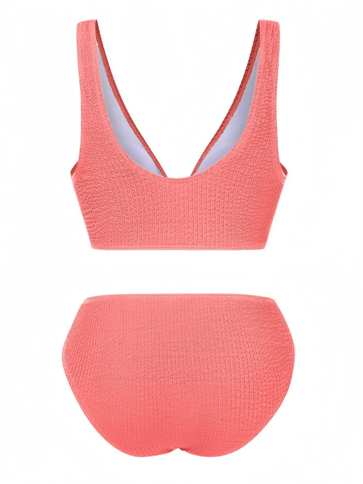 Online Retro Stage 1940s Solid Bowknot Textured Fabric Swimsuit