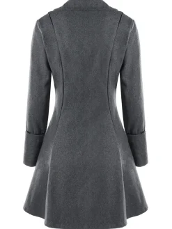 Hot Retro Stage 1950s Solid Button Lace Coat
