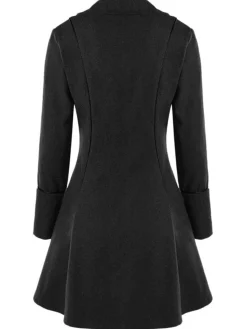 Hot Retro Stage 1950s Solid Button Lace Coat