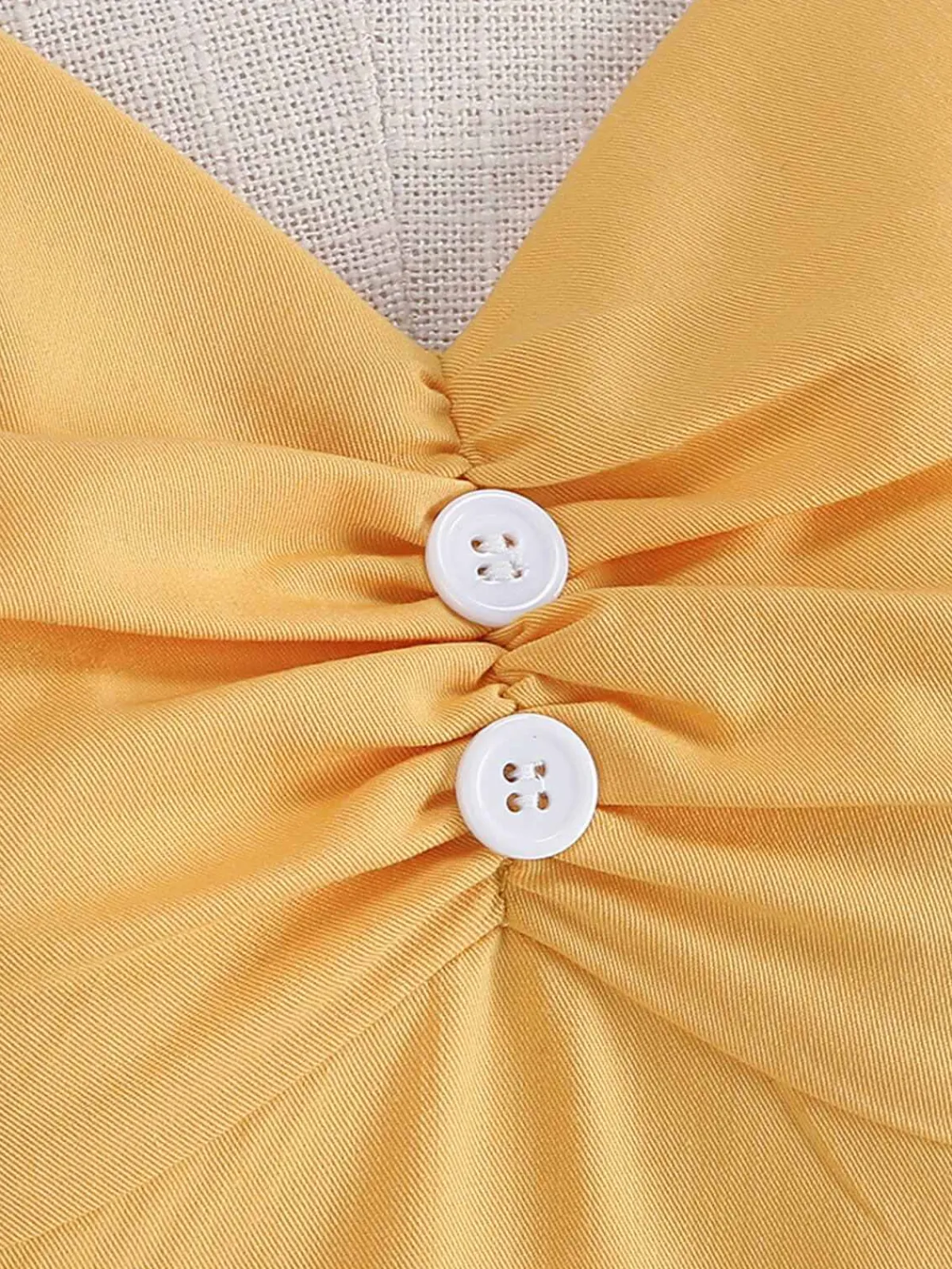 Discount Retro Stage 1950s Solid Contrast V-Neck Swing Dress
